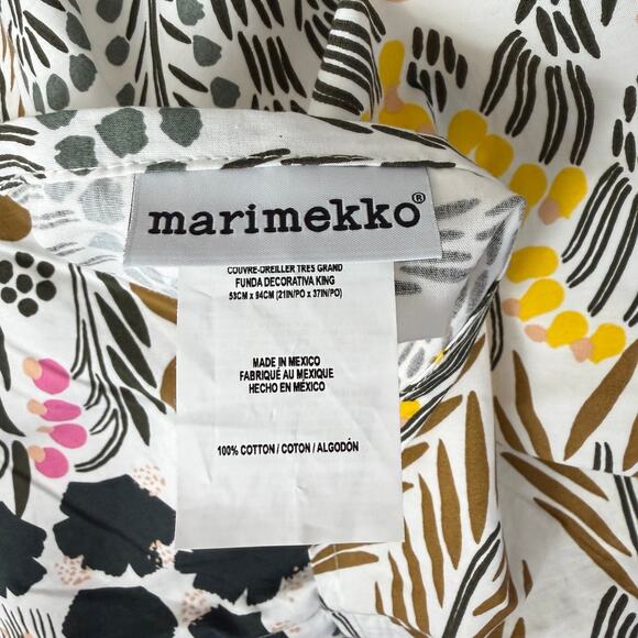 Marimekko Pieni Letto King Pillow Shams Pillow Cases Cotton Percale Floral Boho - Picture 8 of 10